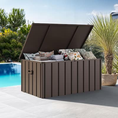PURPLE LEAF Outdoor Deck Box Waterproof Lockable Storage Box Container with Lid