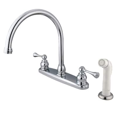 Kingston Brass 1.8 GPM Widespread Kitchen Faucet - Includes Side Spray