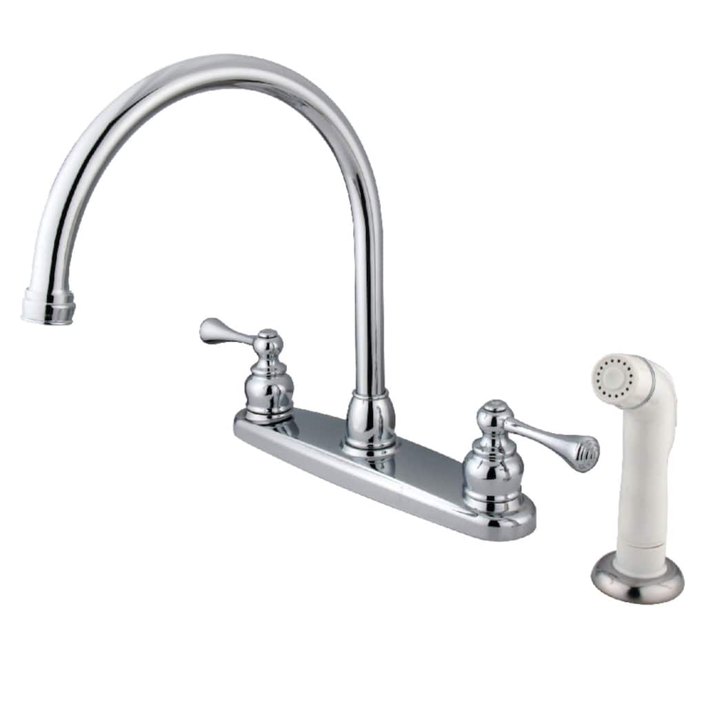 Kingston Brass 1.8 GPM Widespread Kitchen Faucet - Includes Side Spray