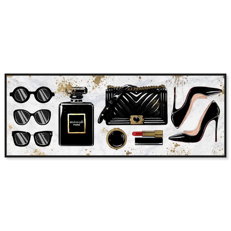 Wall of Accessories Panoramic Canvas by Art Remedy - Black - 54" x 20"