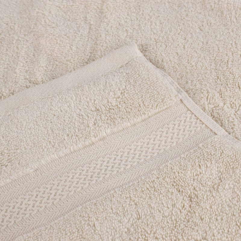 Superior Chevron Zero Twist Solid and Jacquard Cotton Bath Sheet Set of 2