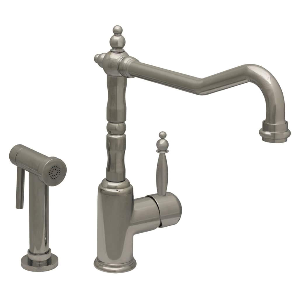 Whitehaus Collection JEM Single Lever Kitchen Faucet with Side Spray