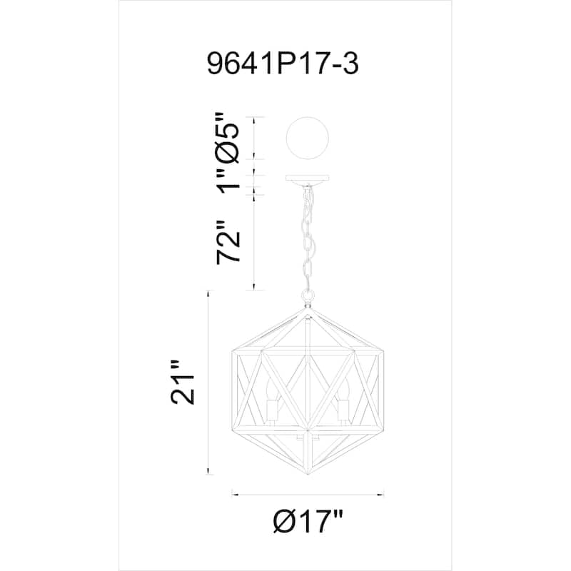 Amazon 3 Light Antique Forged Copper Pendant - Antique Forged Copper