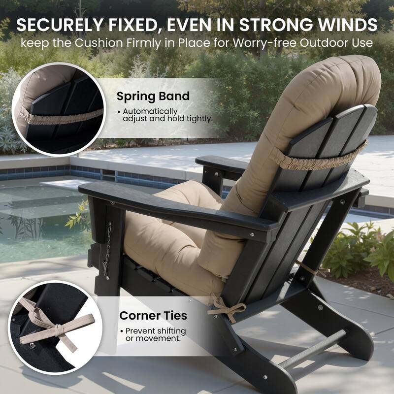 Outdoor Patio Adirondack Chair Cushion Lounge Rocking Chair Cushions Thickened Patio Chair Pad - See picture