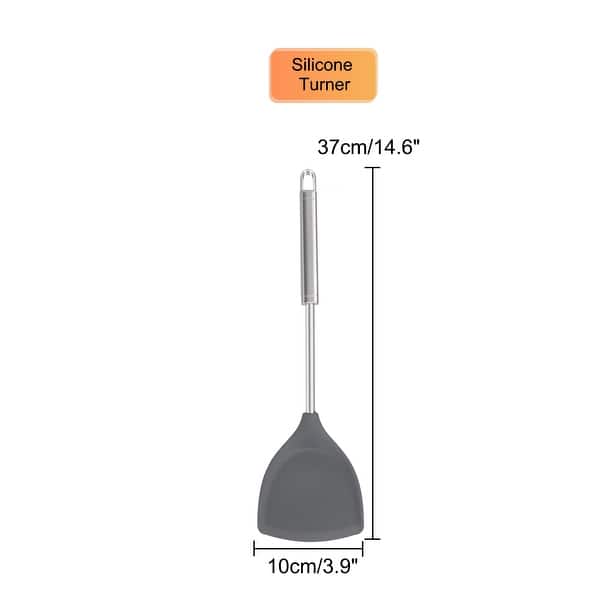 Silicone Wok Spatula Stainless Steel Cooking Turner Non-Stick Shovel  Heat-Resistant Non-toxic Wok Turner Kitchen Accessories