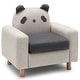 preview thumbnail 8 of 6, Kids Sofa Toddler Chair Child Armchair w Wood Frame Thick Cushion Beige + Grey