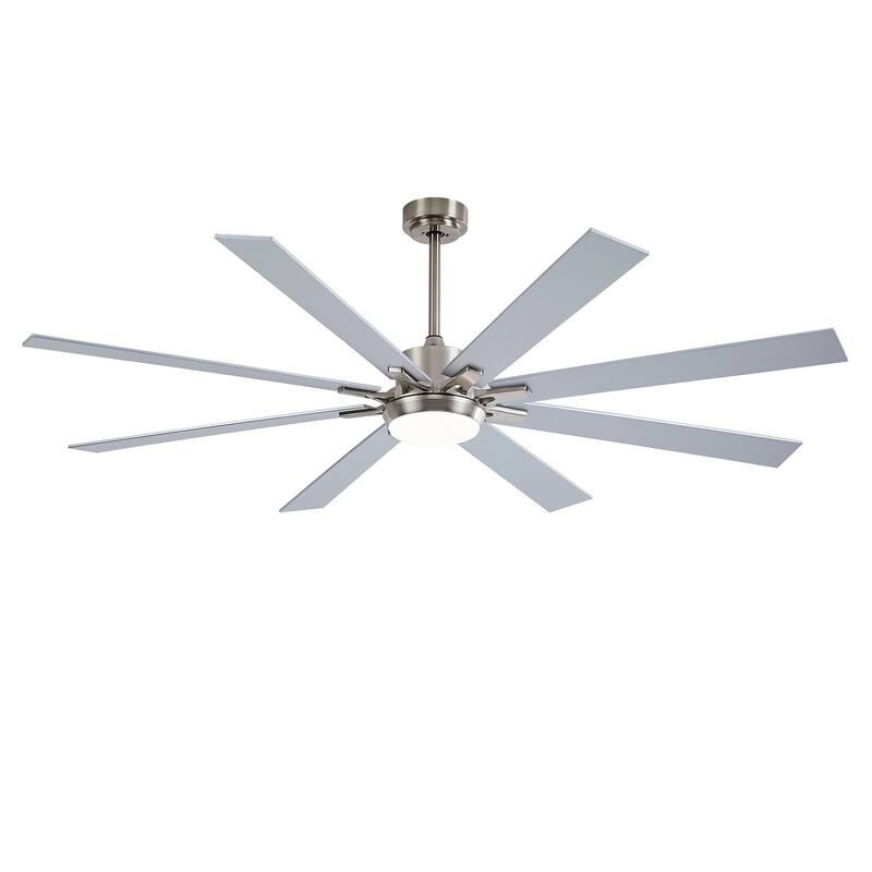 Plywood Reversible Blades Ceiling Fan With Light Kit 3 Color Dimmable LED