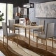 preview thumbnail 8 of 6, Darcy Gold with Faux Marble Top Dining Table by iNSPIRE Q Bold