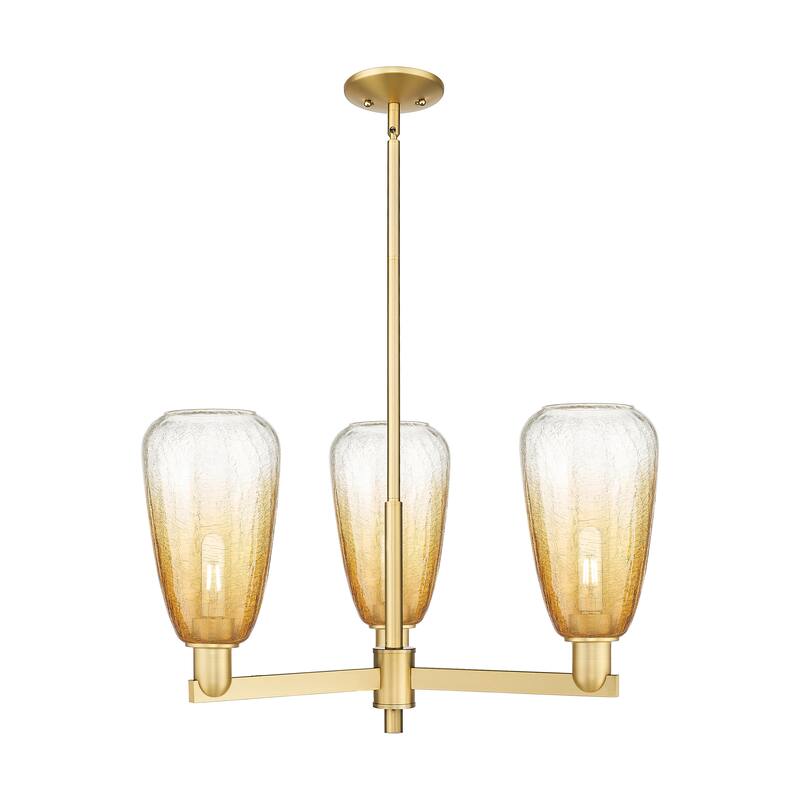 Innovations Lighting Downtown Urban - Brookhaven Almond - 3 Light 18" Stem Hung Chandelier