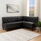 preview thumbnail 3 of 40, Allard Upholstered/Faux Leather Modern Farmhouse Nook Bench