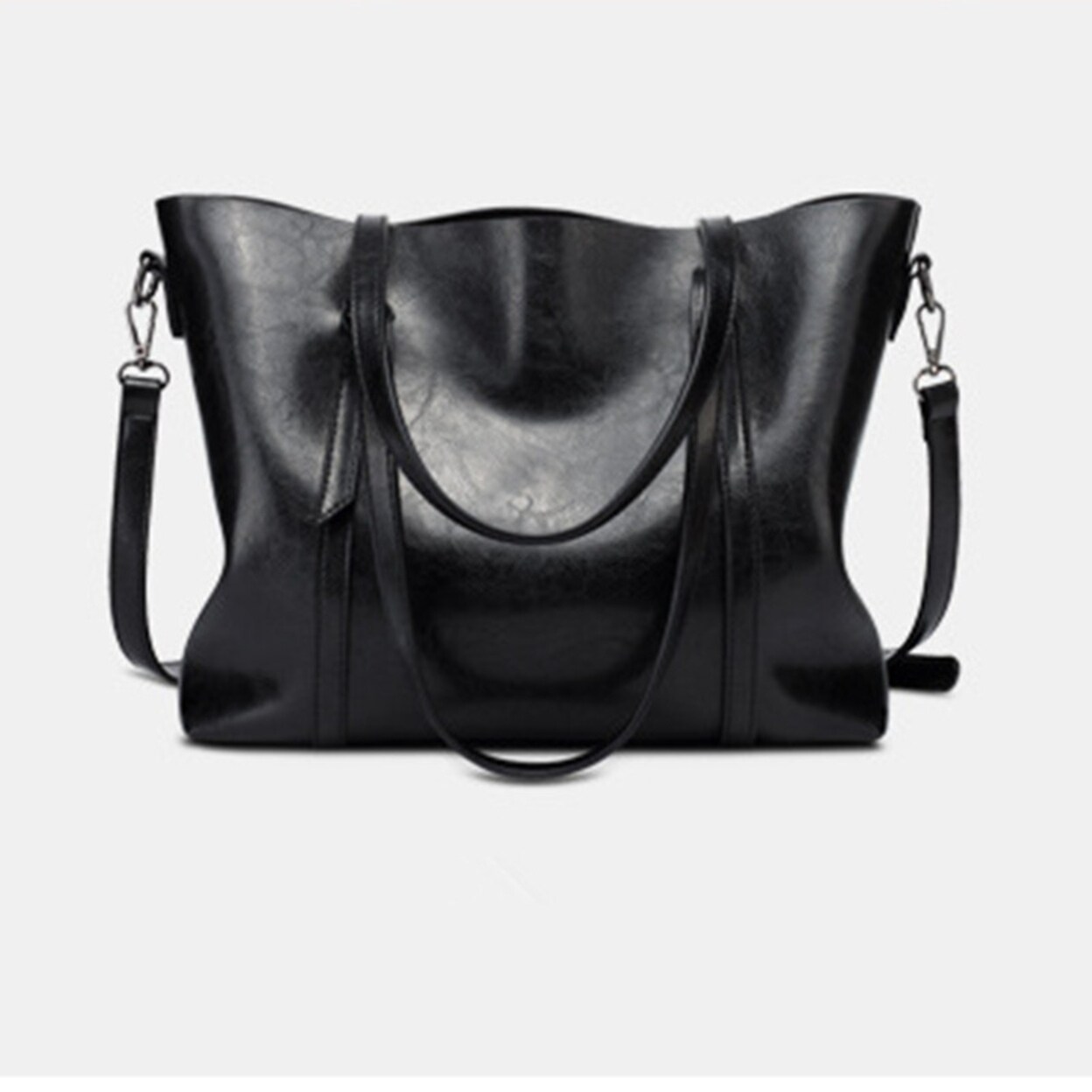 black simple handbag