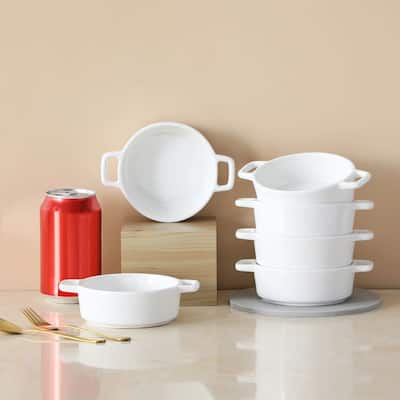 LOVECASA 6-Piece Porcelain Baking Dish with Double Handle