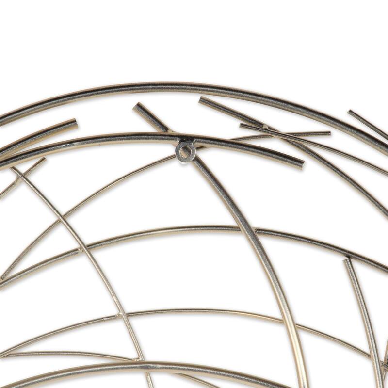 HomeRoots 26" X 26" Gold Abstract Metal Circle Hanging Dimensional Sculpture