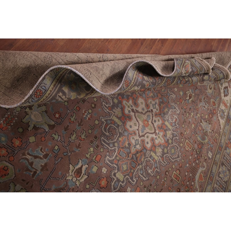 Geometric Tabriz Persian Vintage Area Rug Handmade Wool Carpet - 7'6"x 11'0"