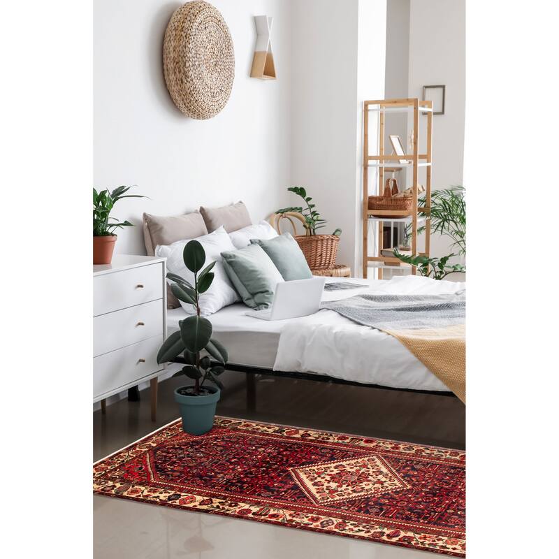 ECARPETGALLERY Hand-knotted Andelz Navy Wool Rug - 5'1 x 11'9