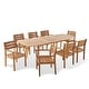 preview thumbnail 13 of 20, Stamford Acacia Wood Outdoor 9-piece Expandable Dining Set by Christopher Knight Home