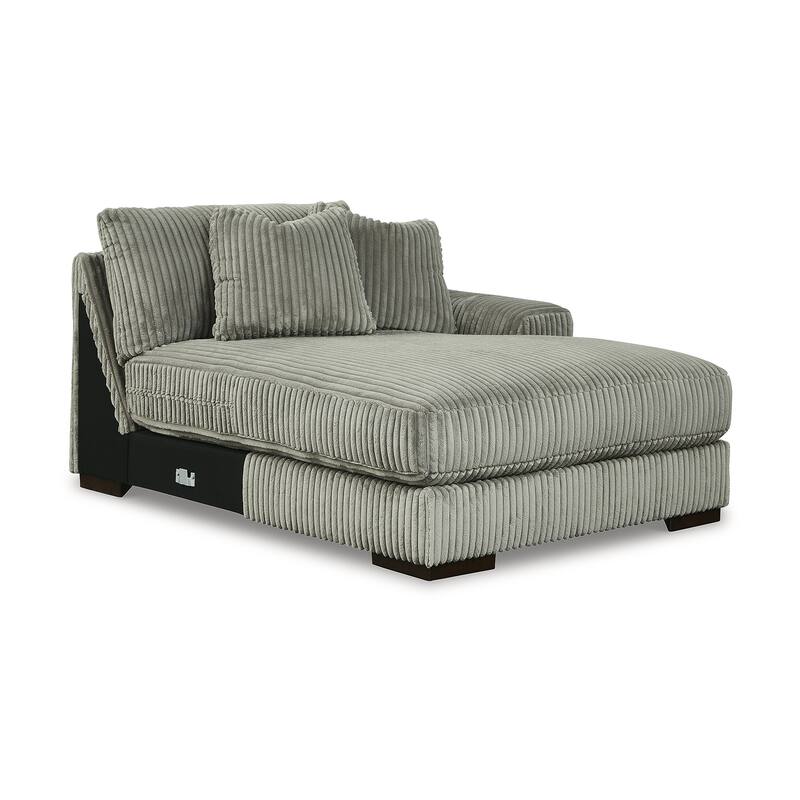Signature Design by Ashley Lindyn Gray 3-Piece Sectional with Double Chaise - 141" W x 70" D x 38" H