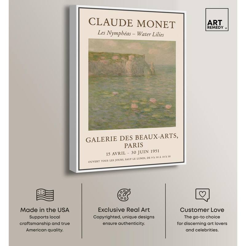 Water Lilies Canvas Vintage Art by Art Remedy