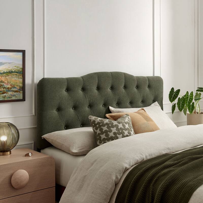Annabel Upholstered Headboard - Sage - King