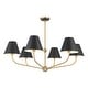 preview thumbnail 1 of 9, Crystorama Lighting Group XAV-B9316 Xavier 6 Light 40" Wide Chandelier Vibrant Gold / Matte Black
