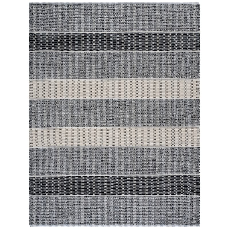 SAFAVIEH Handmade Braided Ladan Cotton Rug - 8' x 10' - Grey/Black