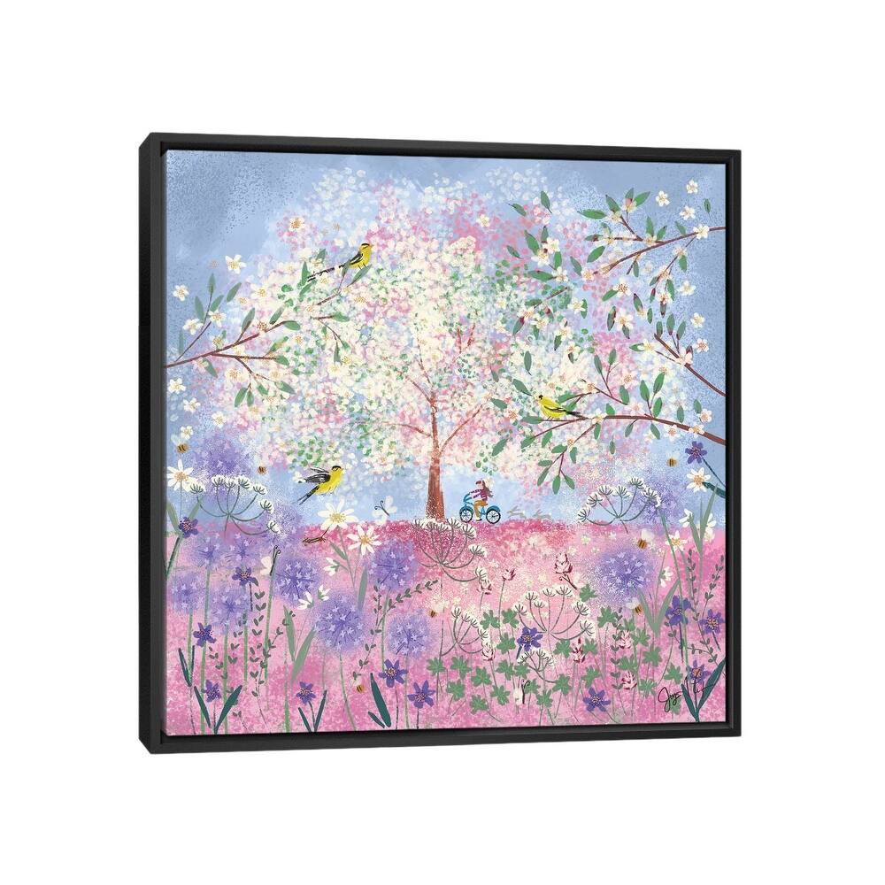 iCanvas "Periwinkle Spring Flora" by Joy Laforme Framed Canvas Print