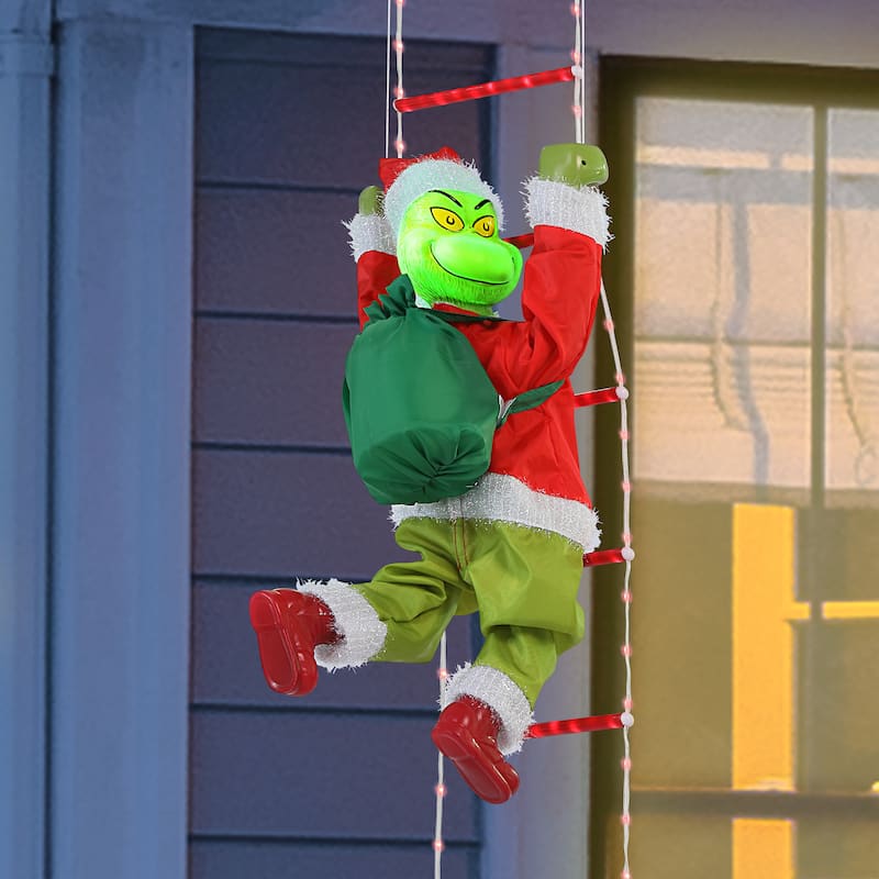 10 ft. Outdoor Animated Rope Ladder Climbing Grinch
