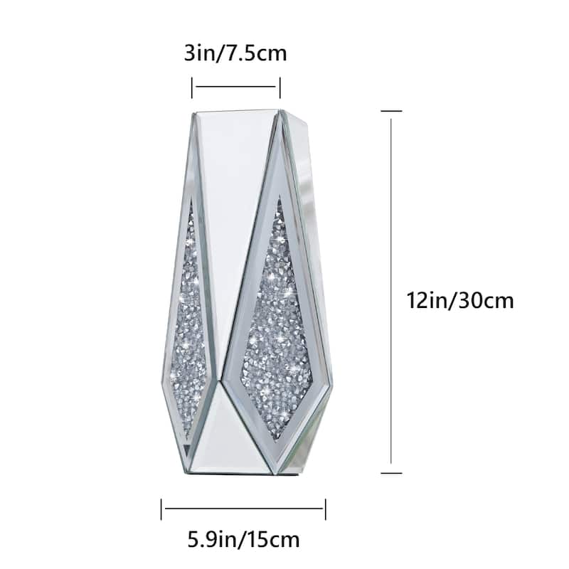 Mirrored Diamond Vase for Flower