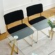 preview thumbnail 4 of 28, Teddy Dining Chair Set of 2 with Upholstered Back Accent Chair and C-Shaped Metal Legs Vanity Chair, Student Desk Chair