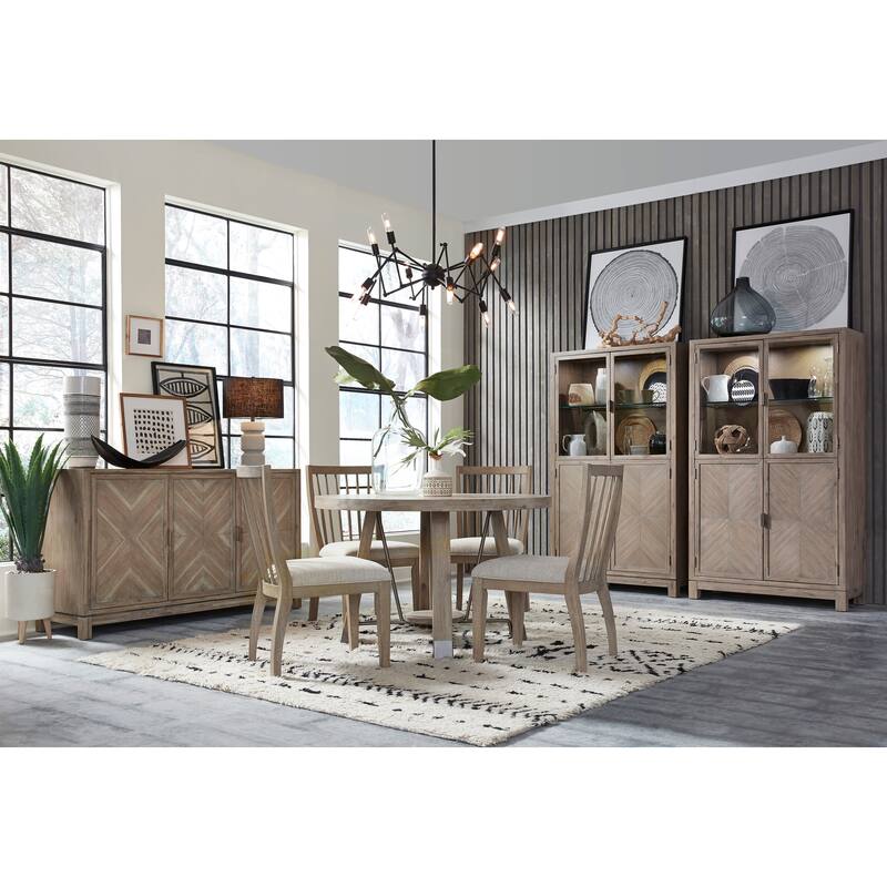 Magnussen Home Ainsley Cerused Khaki Display Cabinet - 42.13''W x 18''D x 71''H