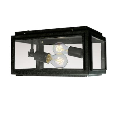 Windee 2-light Edison Flush Mount