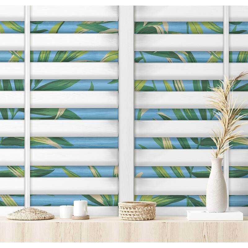 Harry & Grace Richwood Faux Shutters Peel and Stick Wallpaper - 20.5 in. W x 18 ft. L