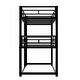 preview thumbnail 4 of 22, Metal Twin Size Triple Bunk Bed with Guardrails, Black