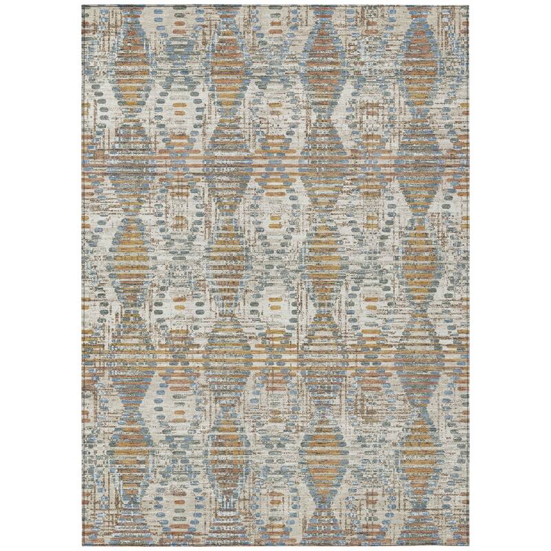 Machine Washable Indoor/ Outdoor Modern Ignacio Chantille Rug