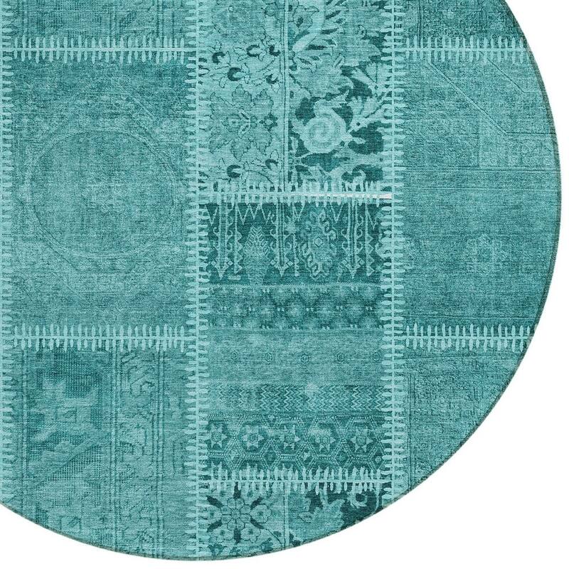 HomeRoots Patchwork Transitional Rectangle Outdoor Rug