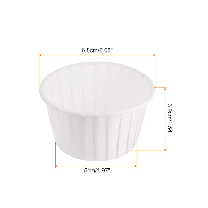 50Pcs Cupcake Baking Cups 3.5oz Standard Size Paper Cupcake Liners - White