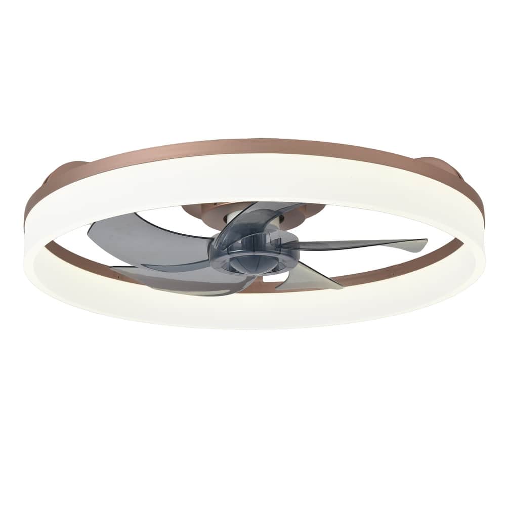Ceiling Fan with Light: Low Profile, App Remote Control, 6-Speed, 3 CCT, Quiet DC Motor, Dimmable LED, 20" /16"