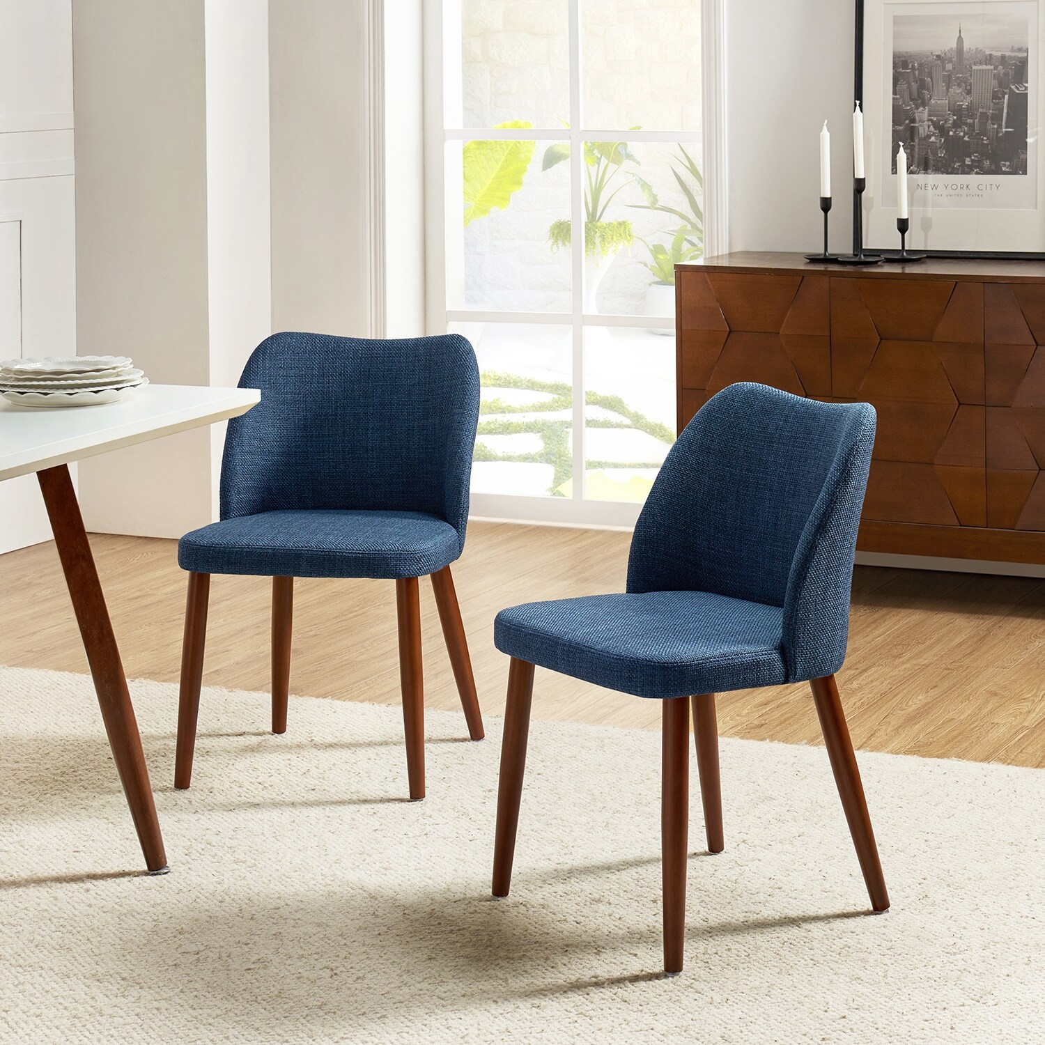 Melisa Upholstered Solid Wood Dining Chair Set of 2 by HULALA HOME Bed Bath Beyond 39615034