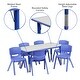 preview thumbnail 31 of 37, 23.625"W x 47.25"L Rectangle Plastic Activity Table Set with 6 Chairs