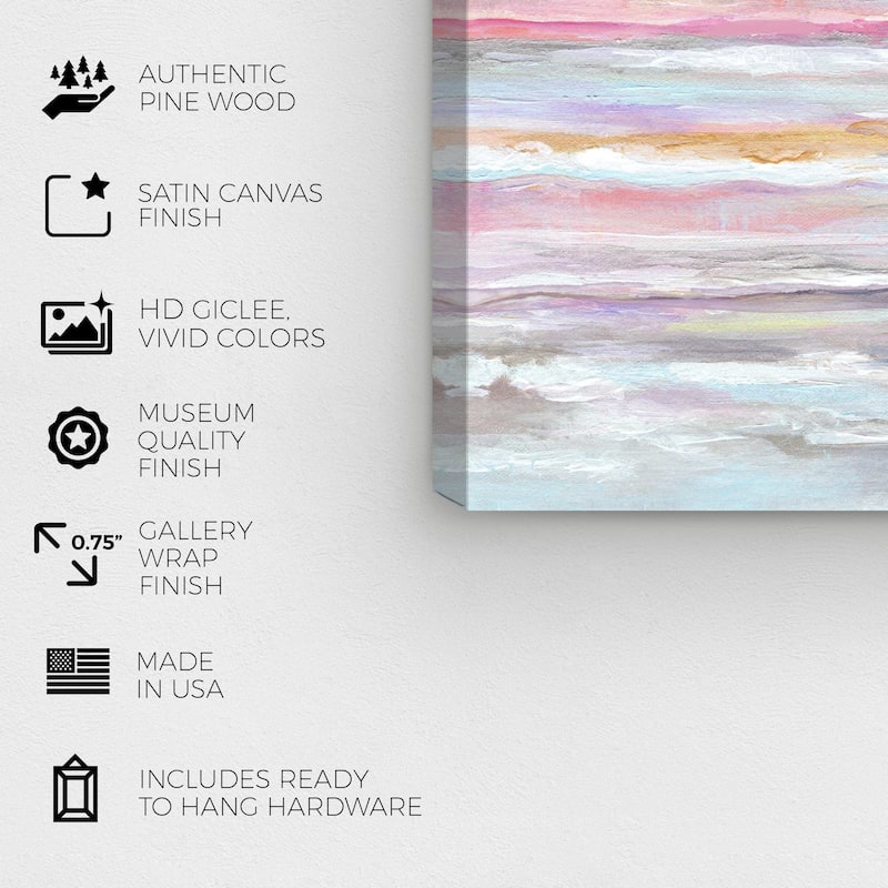 Wynwood Studio Abstract Softhearted Vibe - Doll Memories Pink and Pastel Pink Nautical & Coastal Wall Art Canvas Print