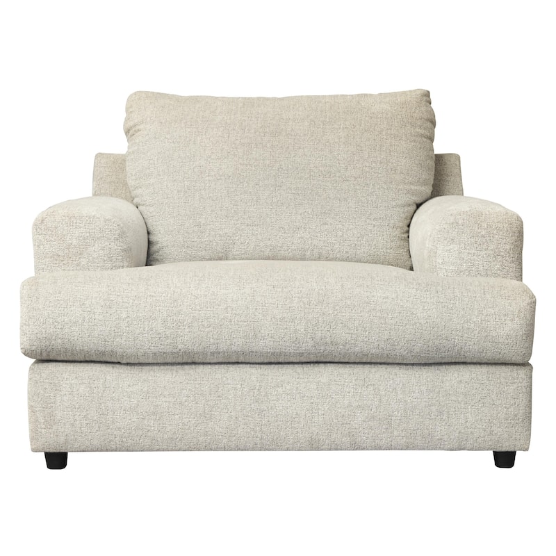 Tren Oversized Sofa Chair | Textured Beige Pillow Back | Deep Seat Cushion