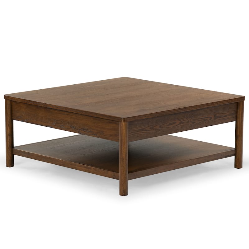 SAFAVIEH Couture Jaylessa Wood 1 Drawer Coffee Table - 42"W x 42"D x 18"H