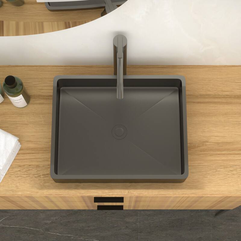 19" x 15" Stainless Steel Bathroom Sink with Pop-Up Drain