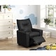 preview thumbnail 1 of 13, Perline 23"W PVC Fabric Kids Recliner Chair with Cupholder Black