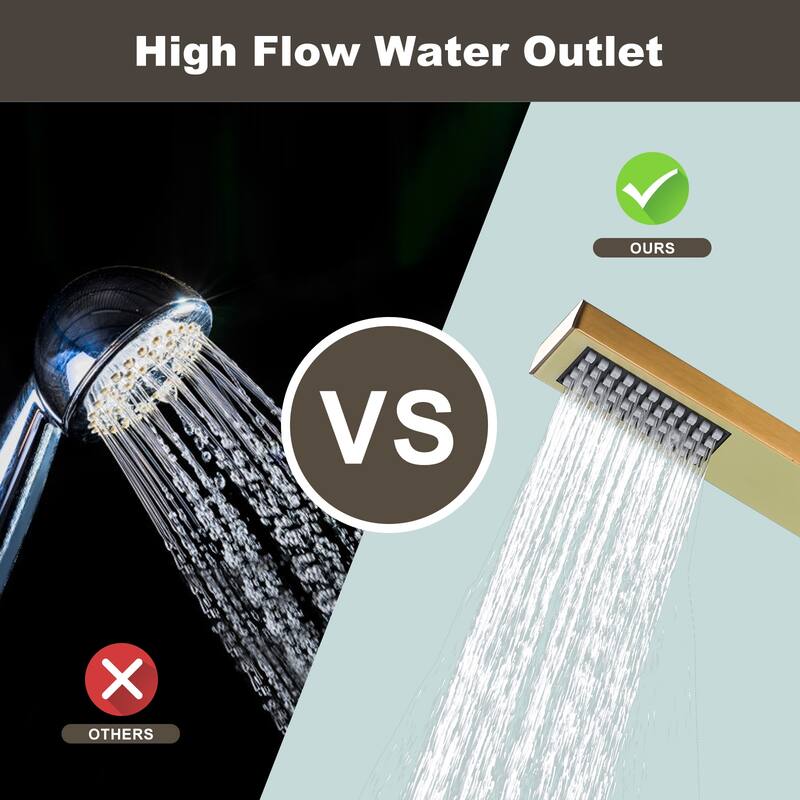 WOWOW Single Handle Freestanding Bathtub Faucet with Handheld Shower