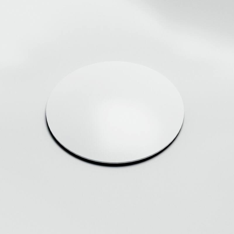 VIGO 1.75" W Vessel Bathroom Sink Pop-up Drain and Mounting Ring in Matte White