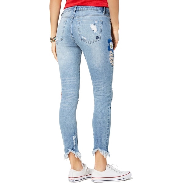 indigo rein embroidered jeans
