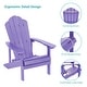 preview thumbnail 31 of 55, Bonosuki Faux Wood Outdoor Patio Adirondack Chair