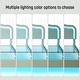 preview thumbnail 12 of 15, Beige Upholstered Platform Bed with Curve LED Headboard, Full Size