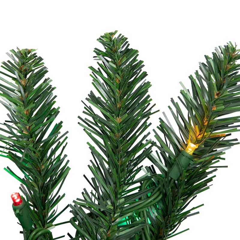 25' x 20" Pre-Lit Buffalo Fir Artificial Christmas Garland - Multi-Color LED Lights